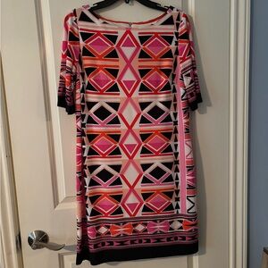 Eliza J geometric print dress sz 12P